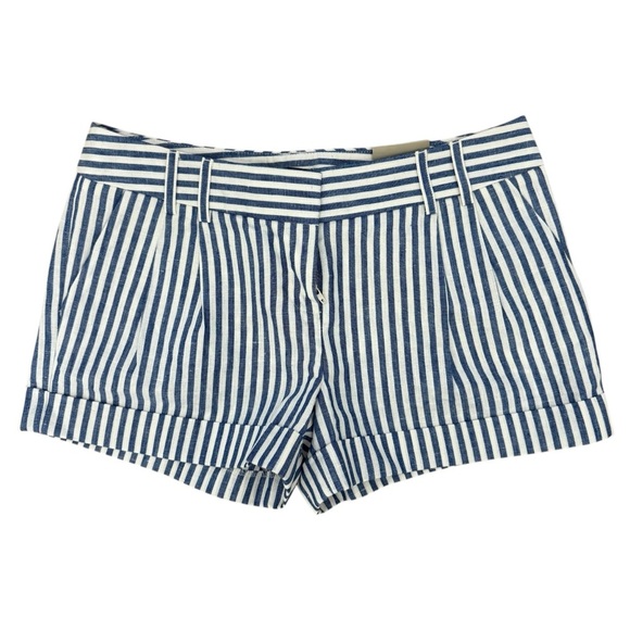 Express Blue and White Striped Shorts NWT - Picture 1 of 6
